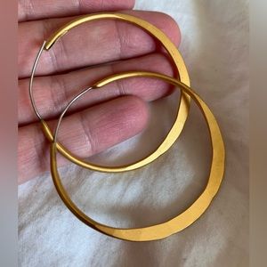 Sterling and 18K gold hoops